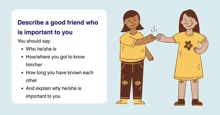 Describe a close friend who is important to you